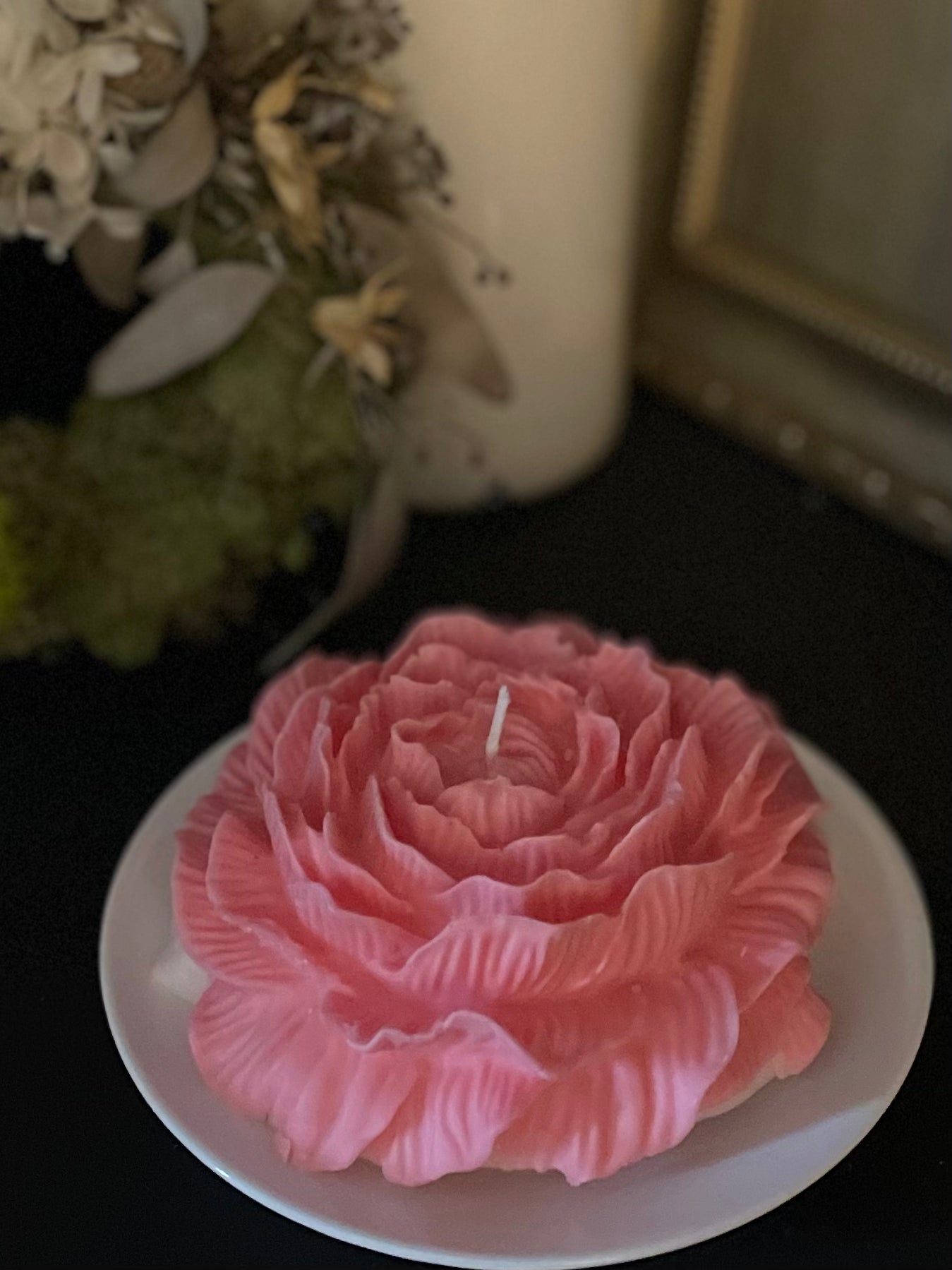 Jumbo Peony Flower Candle