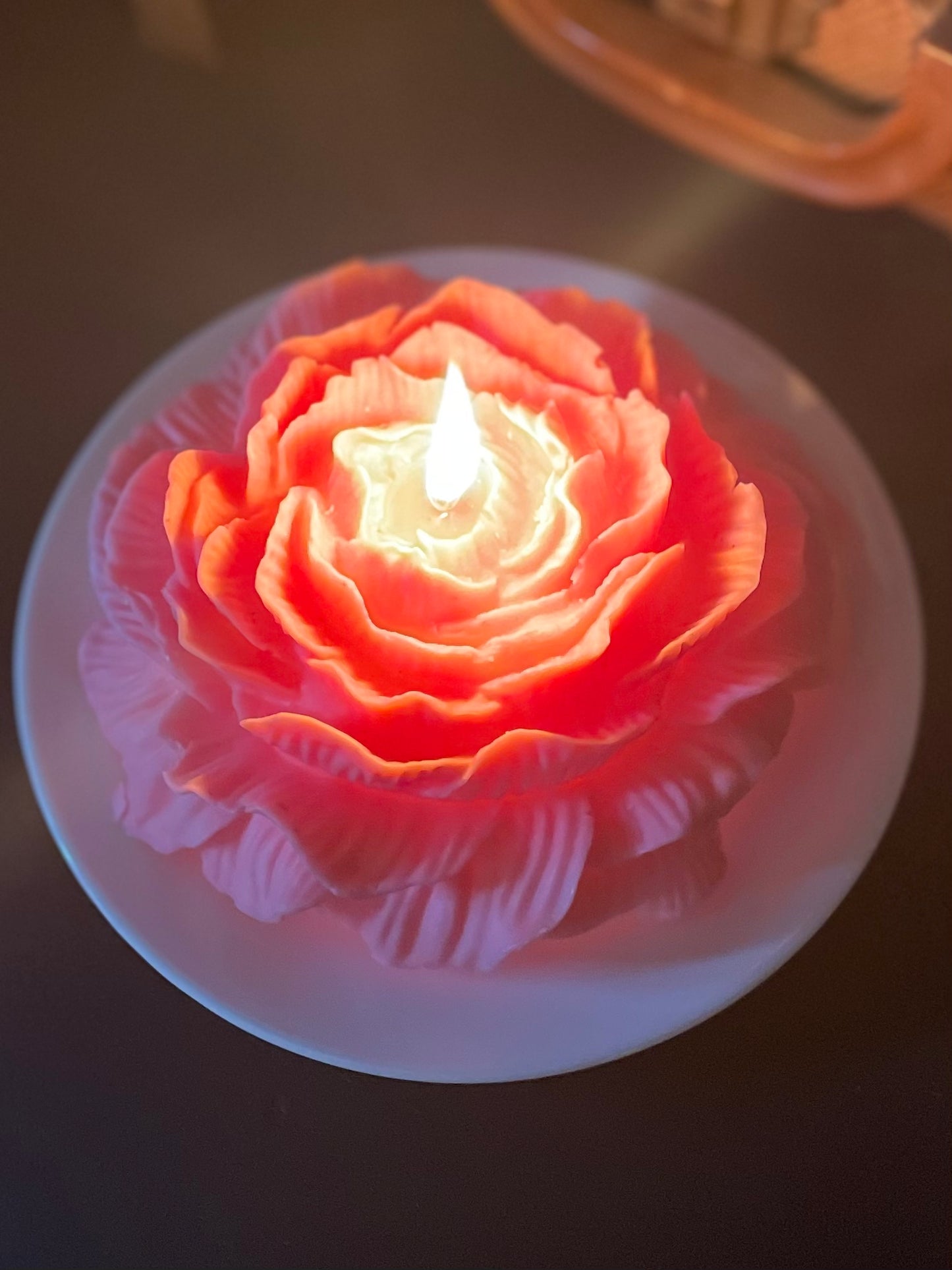 Jumbo Peony Flower Candle