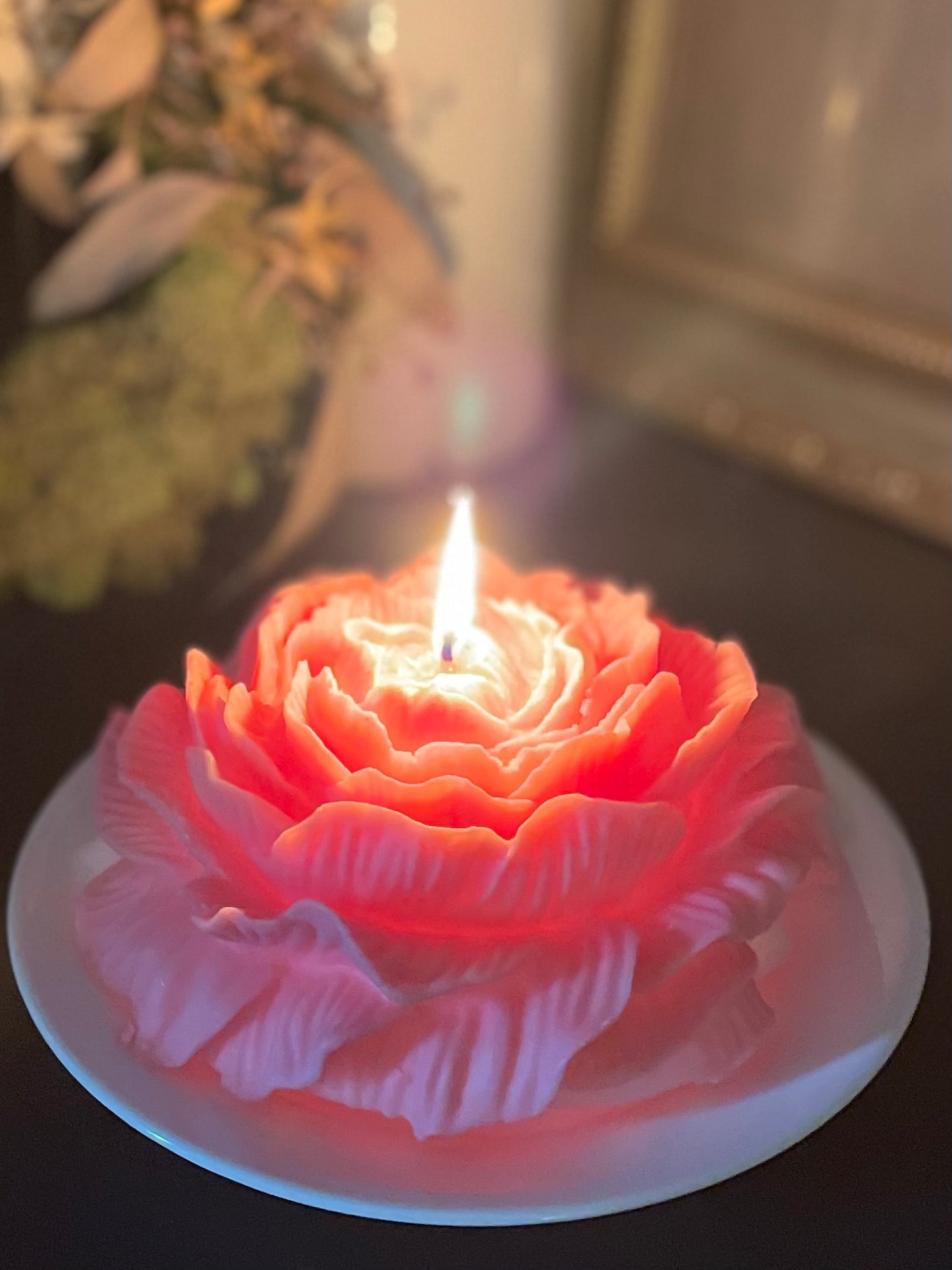 Jumbo Peony Flower Candle
