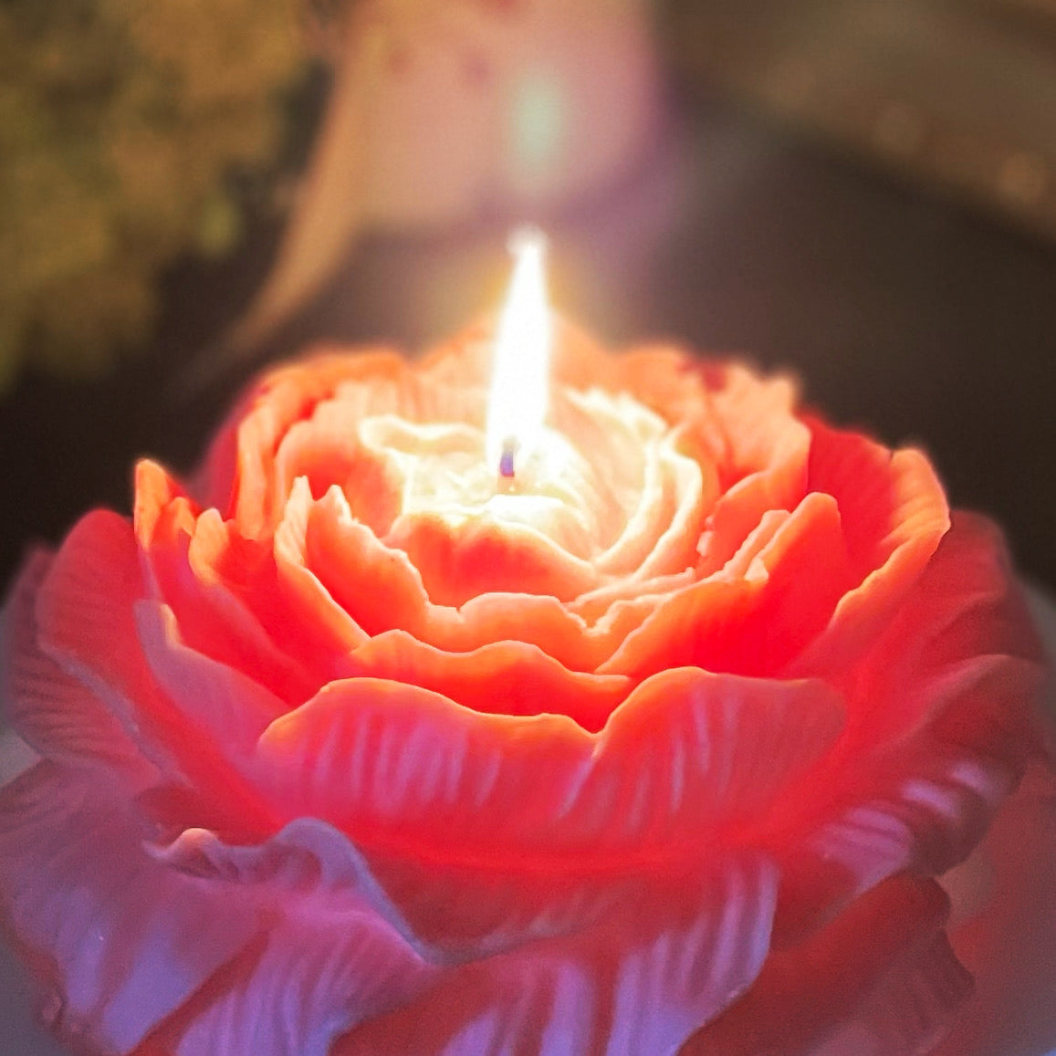 Huge Jumbo Peony Rose Flower Candle