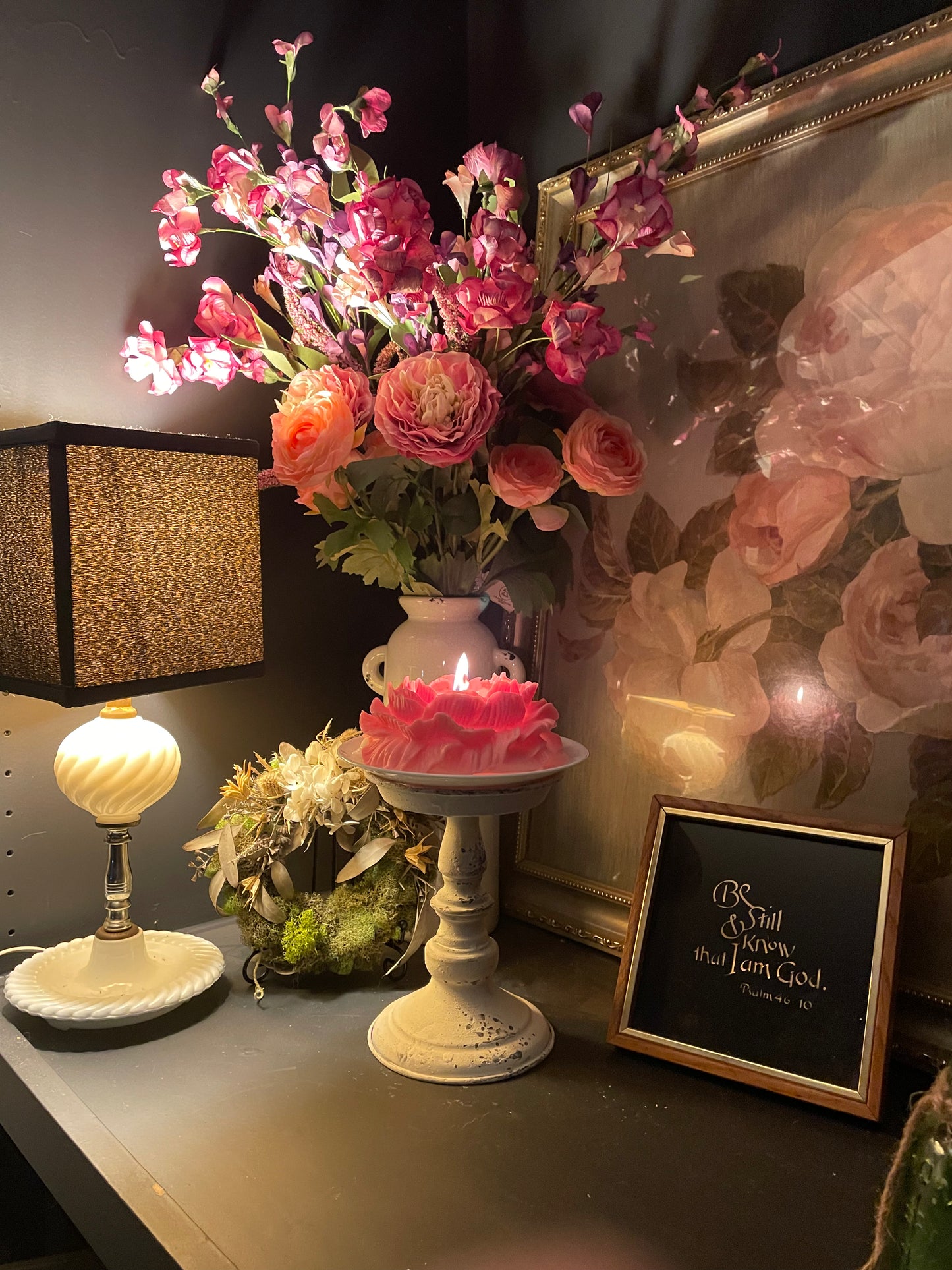 Jumbo Peony Flower Candle