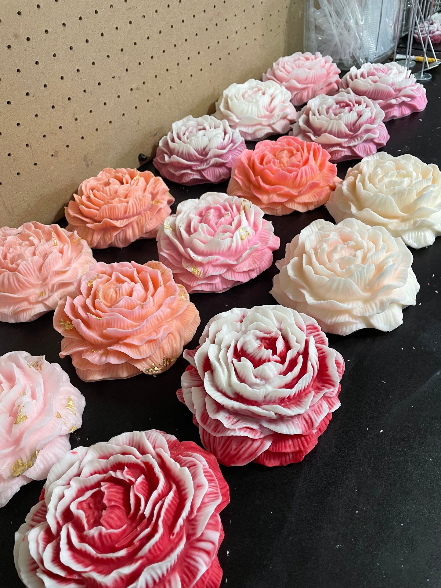 Jumbo Peony Flower Candle