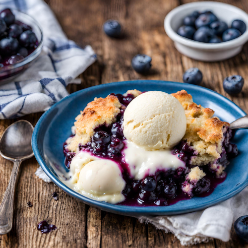 Blueberry Cobbler handmade soy candle in multiple jar styles