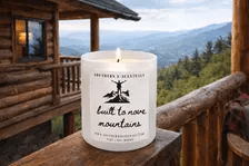 Make Heaven Crowded Christian quote soy candle in a white tumbler