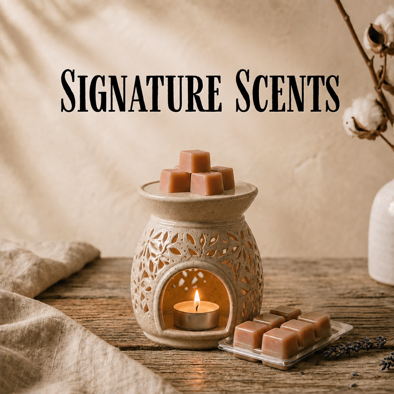 Signature Scents handmade soy wax melts and warmer