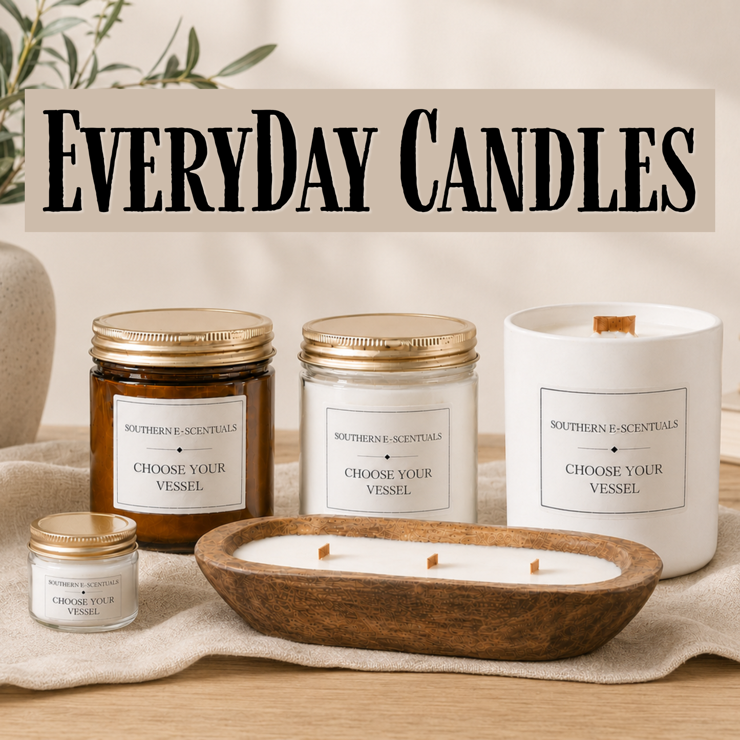 Everyday Candles | Fresh, Cozy & Relaxing Wooden Wick Soy Candles
