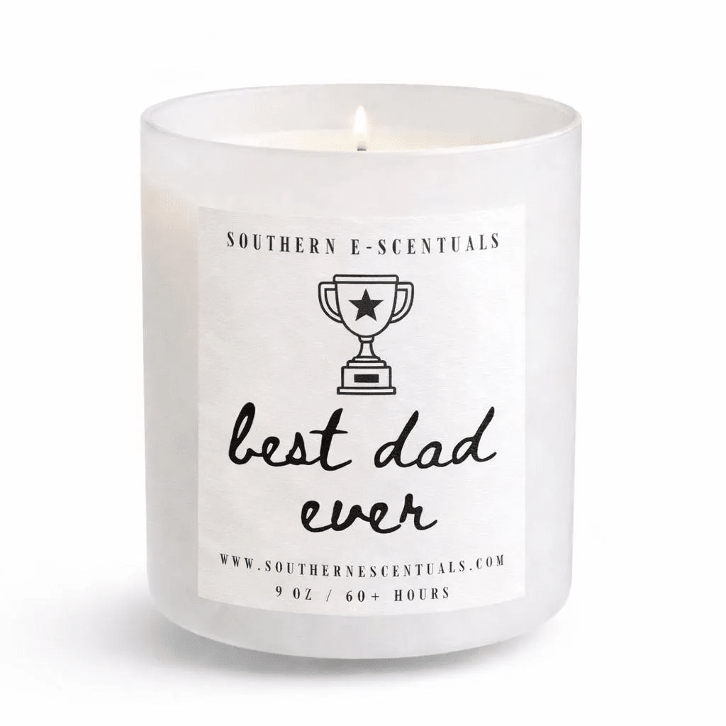 Best Dad Ever Soy Candle | Gift for Dad | Cotton or Wooden Wick - Southern E-Scentuals