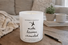 Raised on Sweet Tea & Jesus Christian quote soy candle in a white tumbler