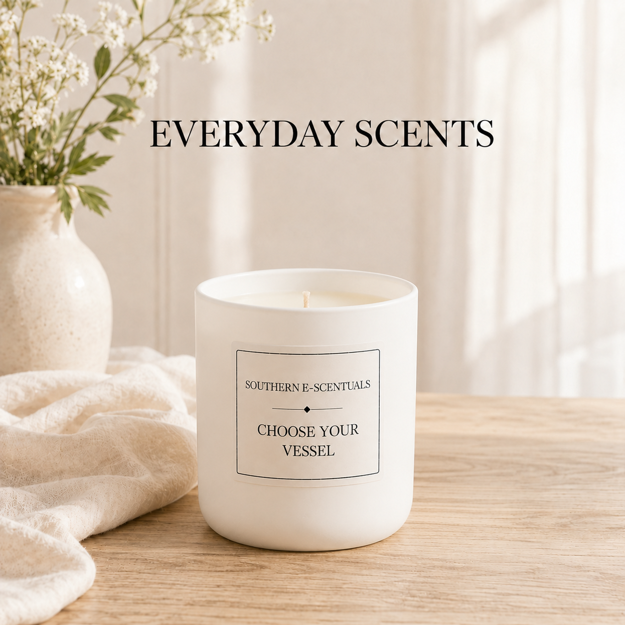 10 oz white tumbler soy candle for Everyday Scents