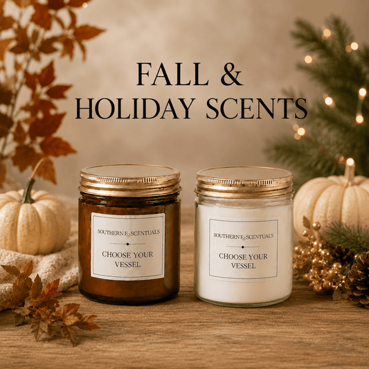 Fall & Holiday Straight-Sided Jar Candles | 9 oz - Southern E-Scentuals