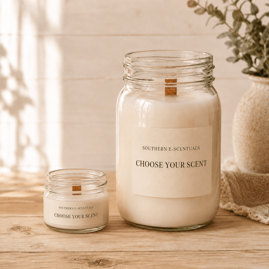 Grapefruit & Lemongrass 9 oz Soy Candle | Clear or Amber Jar - Southern E-Scentuals