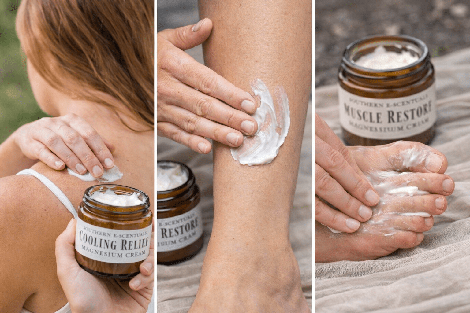 Magnesium Body Cream | Cooling Relief + Muscle Restore | 10% Magnesium | Tallow & Shea Butter - Southern E - Scentuals - Retail