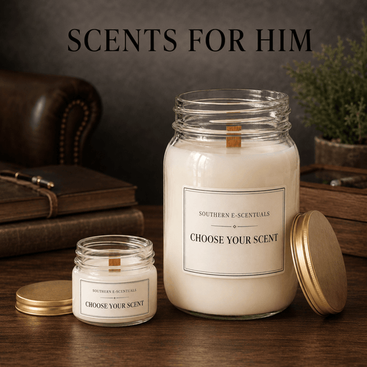 Mason Jar Candles for Him | 4 oz & 16 oz - Southern E-Scentuals