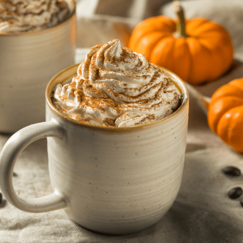 Pumpkin Spice Latte handmade soy candle in multiple jar styles