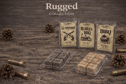 Rugged Wax Melts | Woodsy & Masculine Scents | Highly Scented Soy Wax Melts - Southern E - Scentuals - Retail