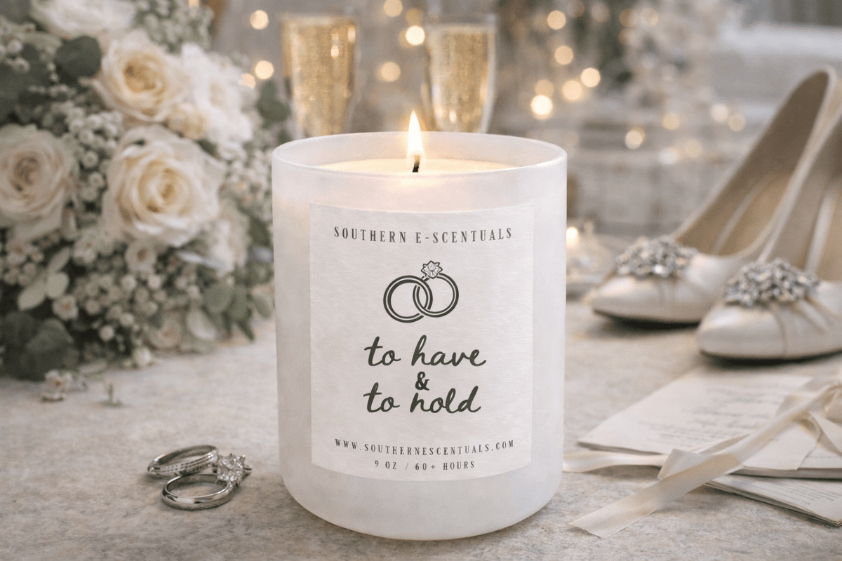 To Have and To Hold Wedding Soy Candle | Cotton or Wooden Wick - Southern E-Scentuals