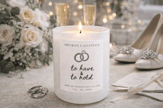 To Have and To Hold Wedding Soy Candle | Cotton or Wooden Wick - Southern E-Scentuals