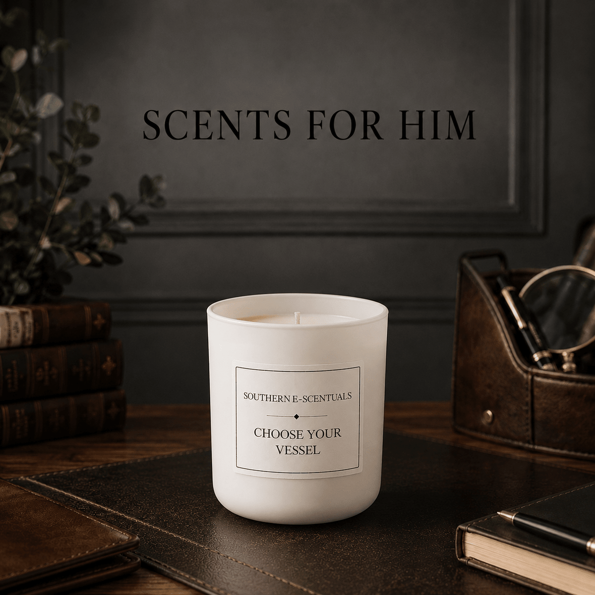 White Tumbler Candles for Him | 10 oz - Southern E-Scentuals