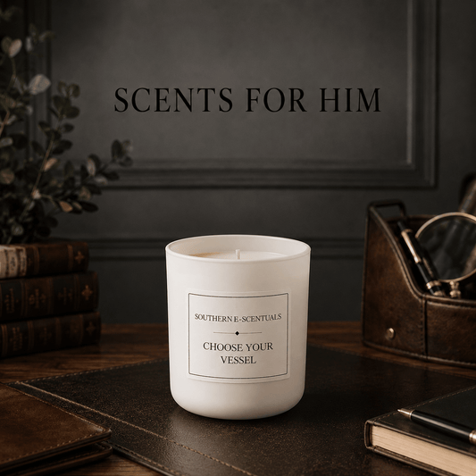 White Tumbler Candles for Him | 10 oz - Southern E-Scentuals